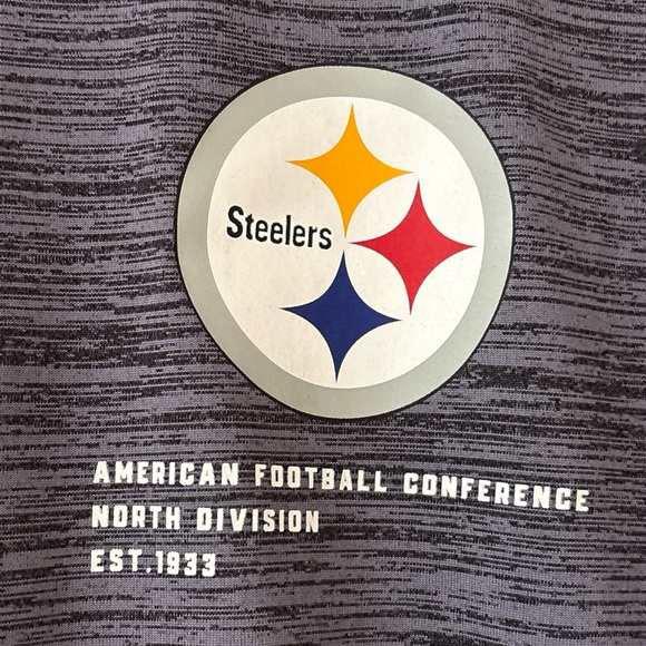 Nike Pittsburgh Steelers Velocity LC Short Sleeve T Shirt Heather Pattern Medium - Picture 5 of 13